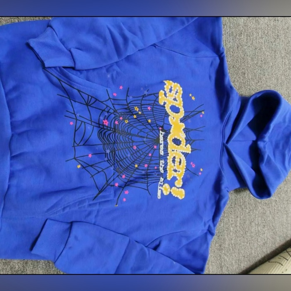 I got ,baby blue, dark blue  sp5der hoodies